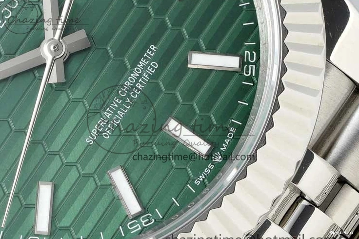 1231 Contemporary DateJust 41mm 126334 DIWF 1:1 Best Edition 904L Steel Green Fluted Dial on Jubilee Bracelet SA 2308